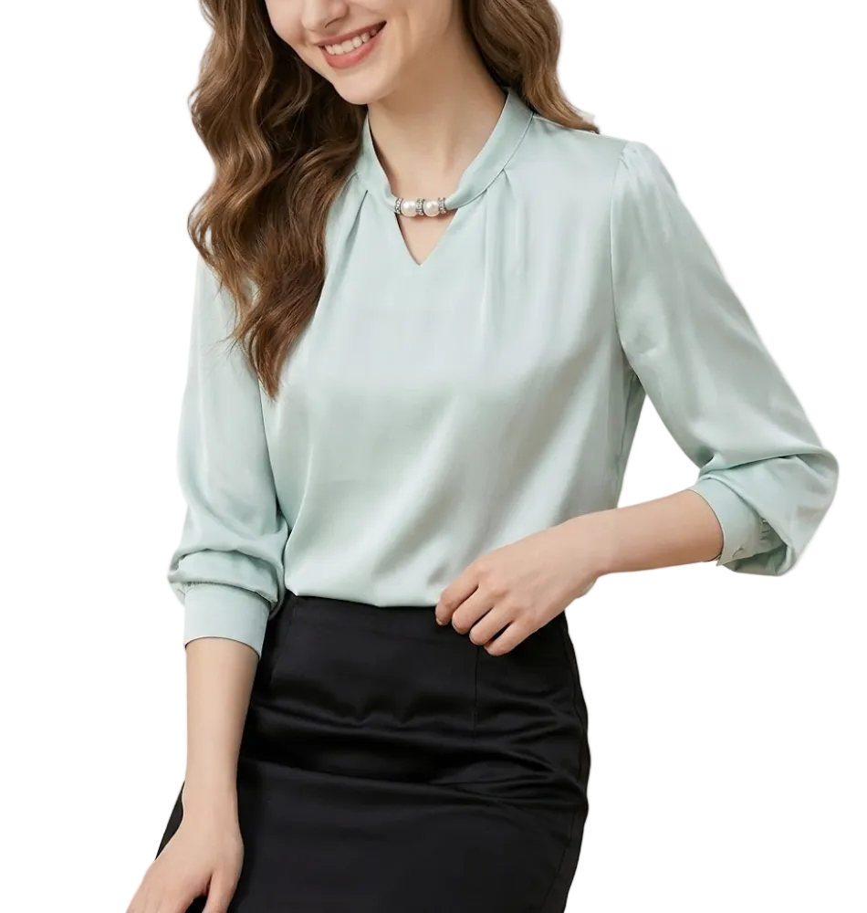 Timeless & Elegant Long Sleeve Pullover Blouses for Women  - B13-TOP-196