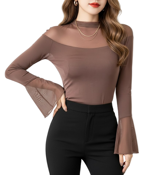 Timeless & Elegant Long Sleeve Slim-Fit Blouses - B4-TOP-B17