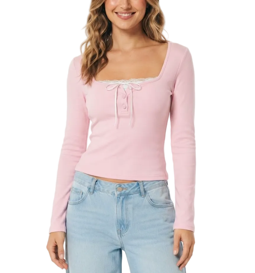 Timeless & Elegant Long Sleeve Square-neck Tops for Women - BP-B20 -TOP-105