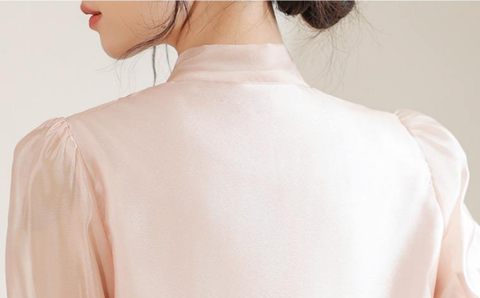 Timeless & Elegant Short Puff Sleeve Blouses for Women  - B13-TOP-401