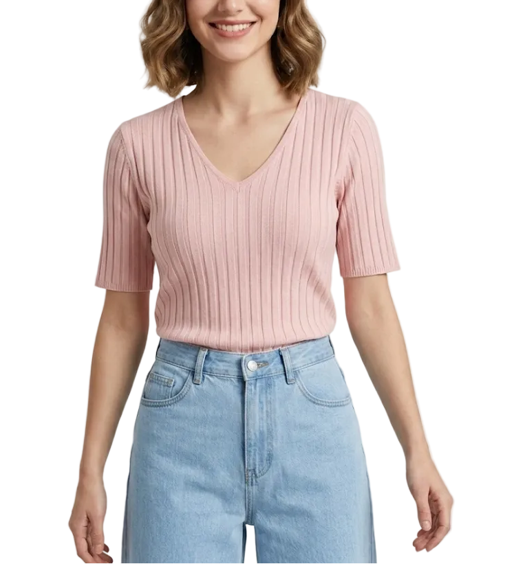 Timeless & Elegant Short  Sleeve Blouses for Women - B1-TOP-V153