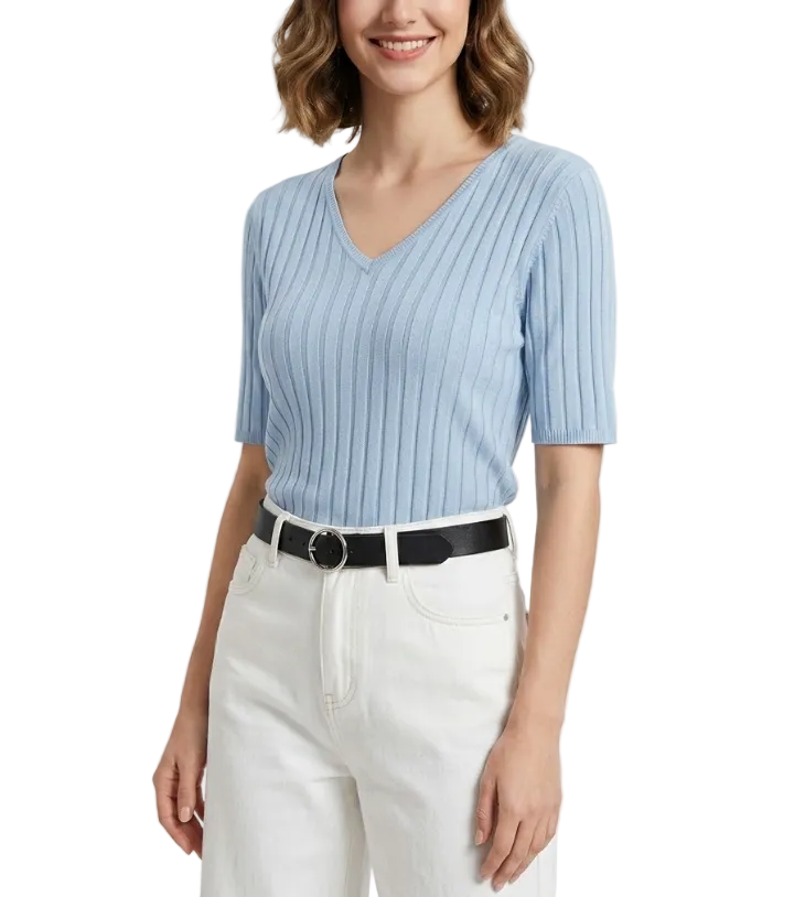 Timeless & Elegant Short  Sleeve Blouses for Women - B1-TOP-V153