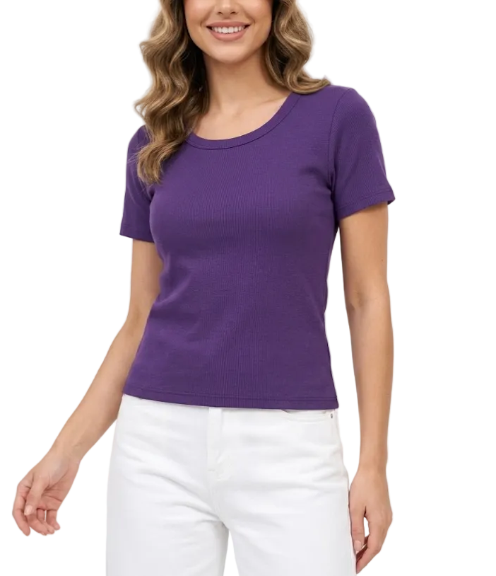 Timeless & Elegant Short Sleeve Cotton T-Shirts for Women - B1-TOP-V140