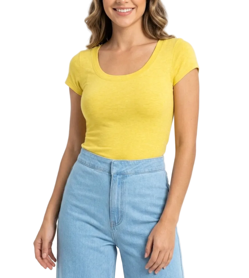 Timeless & Elegant Short Sleeve Cotton T-Shirts for Women  - B1-TOP-V188