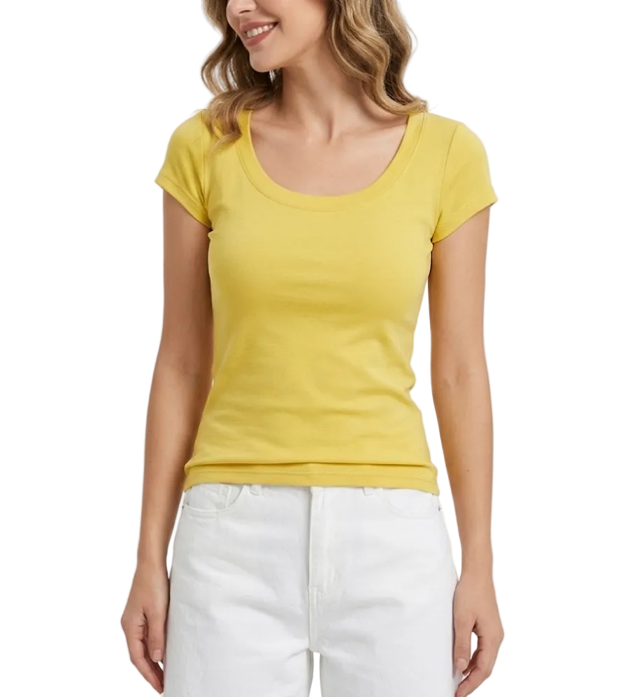 Timeless & Elegant Short Sleeve Cotton T-Shirts for Women  - B1-TOP-V188