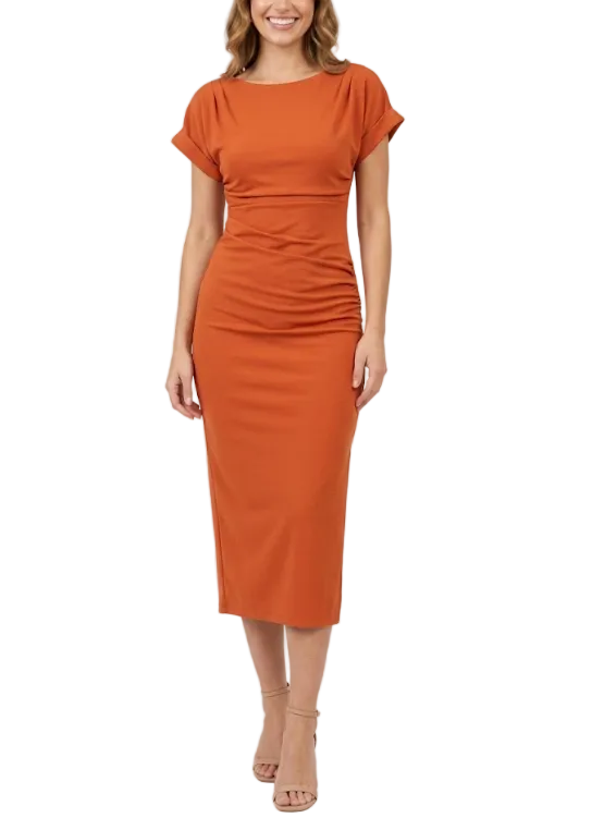 Timeless & Elegant Short Sleeve Versatile Pencil Dresses  - B4-DRESS-B401
