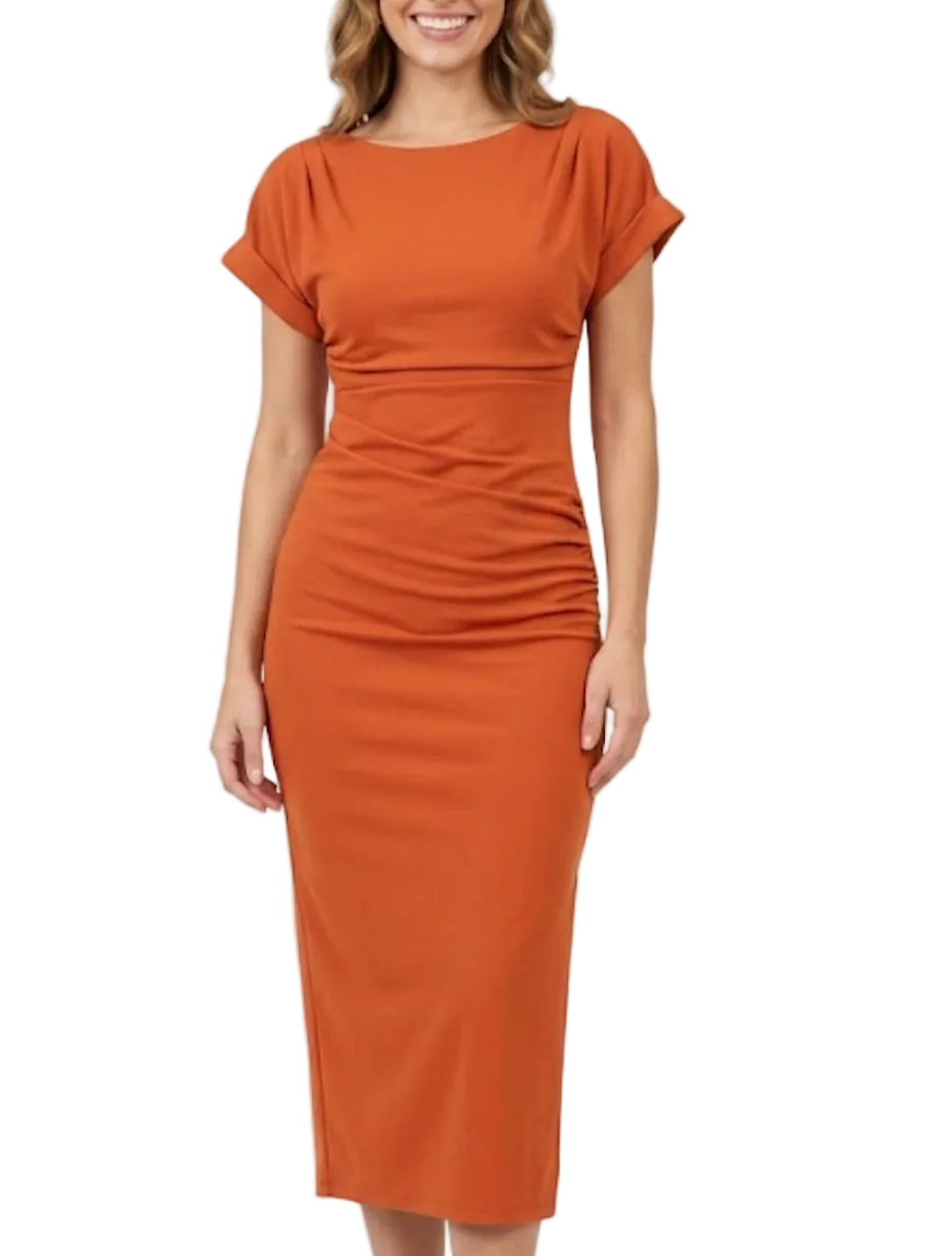 Timeless & Elegant Short Sleeve Versatile Pencil Dresses  - B4-DRESS-B401