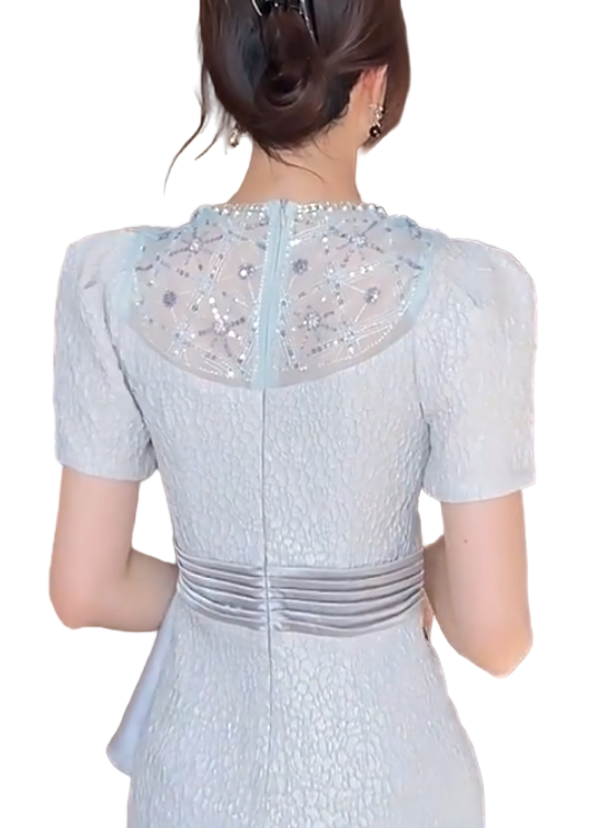 Timeless  & Elegant Short Sleeves Pencil Versatile Dresses  - B4-DRESS-B376