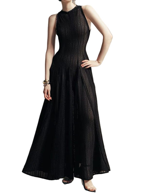 Timeless  & Elegant Sleeveless  Flowy Long Dresses  - B4-DRESS-B375