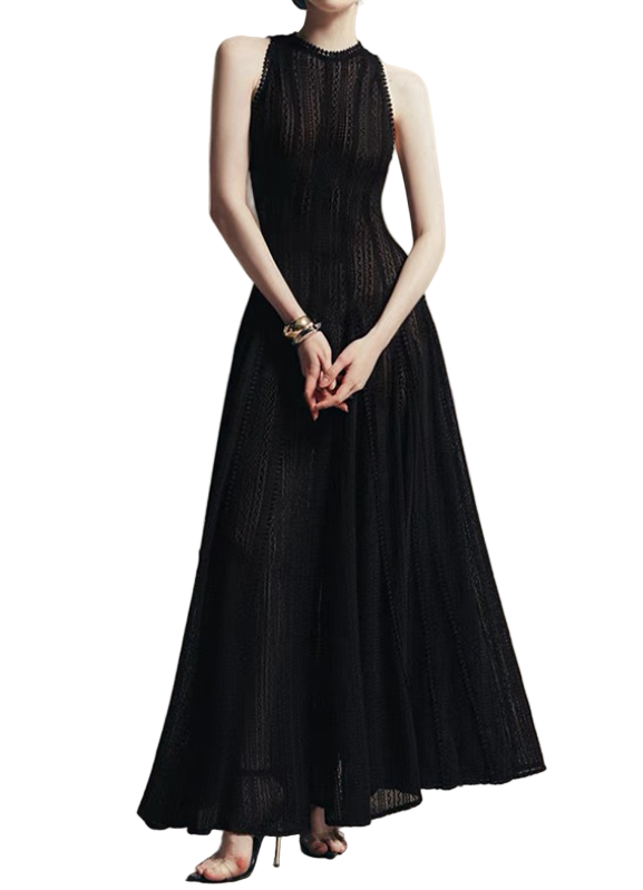 Timeless  & Elegant Sleeveless  Flowy Long Dresses  - B4-DRESS-B375
