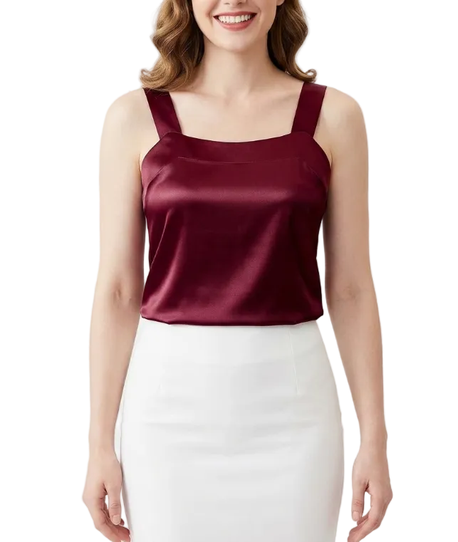 Timeless & Elegant Sleeveless Satin-Silk Blouses for Women  - B13-TOP-209