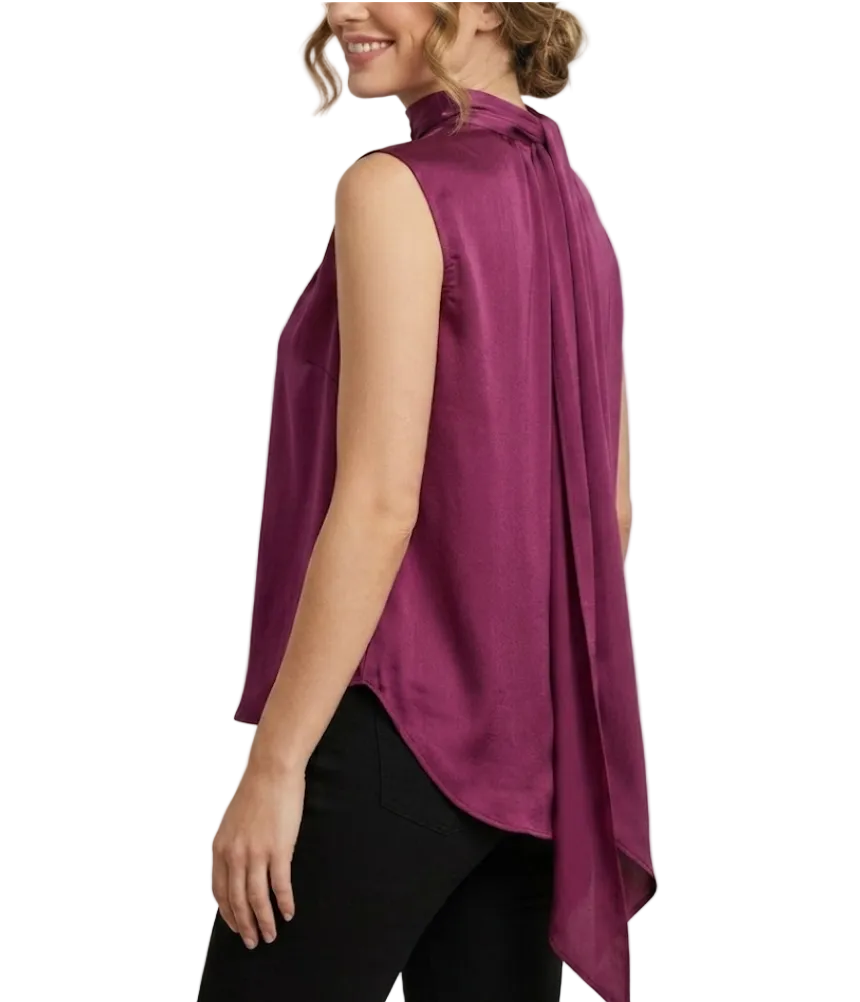 Timeless & Elegant Sleeveless Wrap-Tie Neck Blouses - B4-TOP-B13