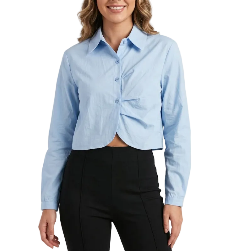 Trendy Long Sleeved Women's Shirt - B6-TOP-B682