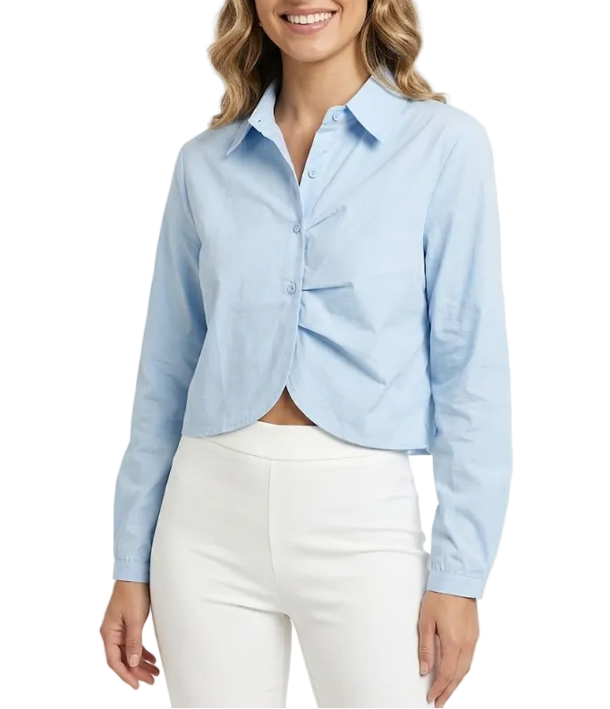 Trendy Long Sleeved Women's Shirt - B6-TOP-B682
