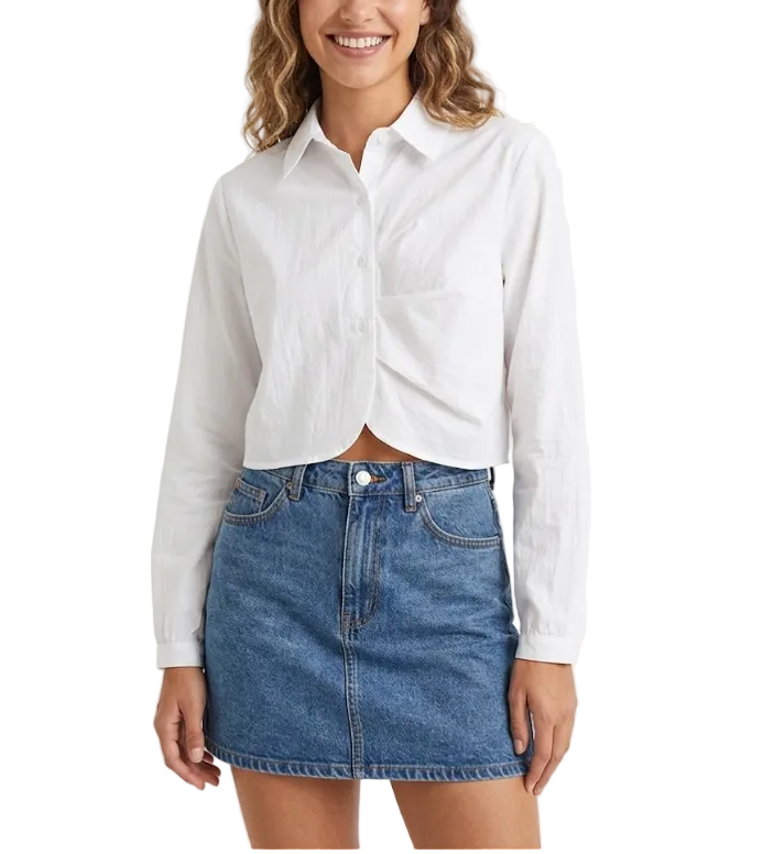 Trendy Long Sleeved Women's Shirt - B6-TOP-B682
