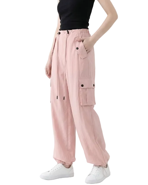 Trendy & Comfy High Waist Joggers Cargo Pants for Women - B2-CARGO-CP-399