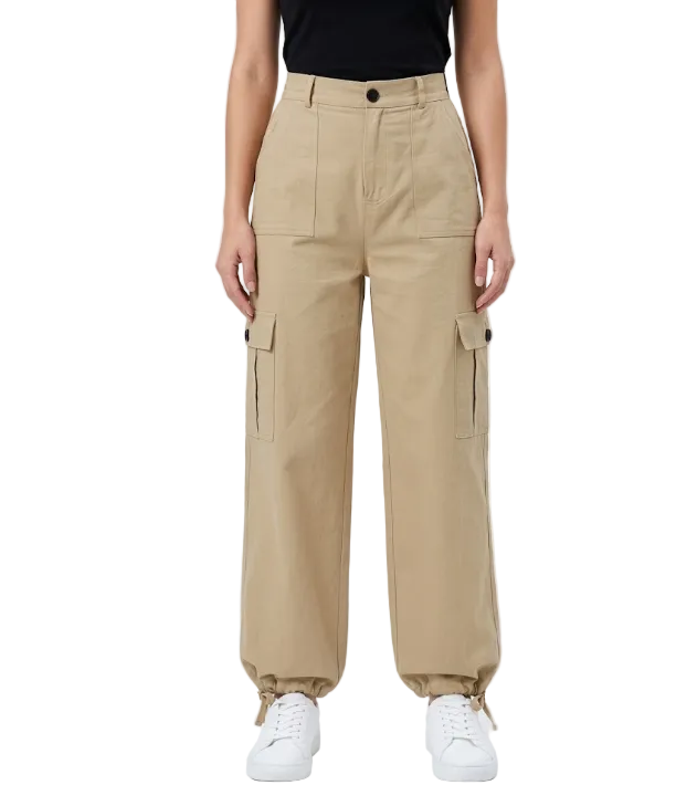 Trendy & Comfy High Waist Joggers Cargo Pants for Women - B2-CARGO-CP-402