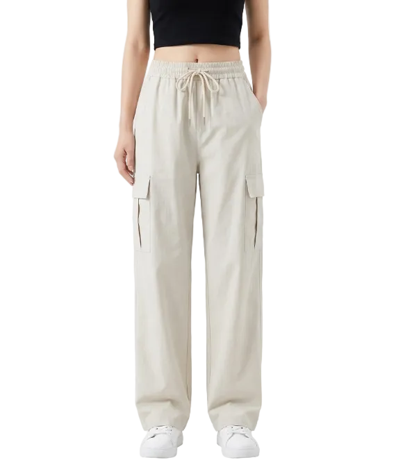 Trendy & Comfy High Waist Joggers Cargo Pants for Women - B2-CARGO-CP-408