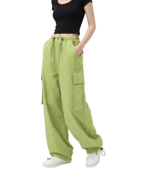 Trendy & Comfy High Waist Wide Leg Joggers Cargo Pants for Women - B2-CARGO-CP-411