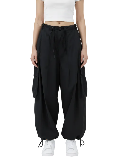 Trendy & Comfy High Waist Wide Leg Joggers Cargo Pants for Women - B2-CARGO-CP-411