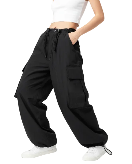 Trendy & Comfy High Waist Wide Leg Joggers Cargo Pants for Women - B2-CARGO-CP-411