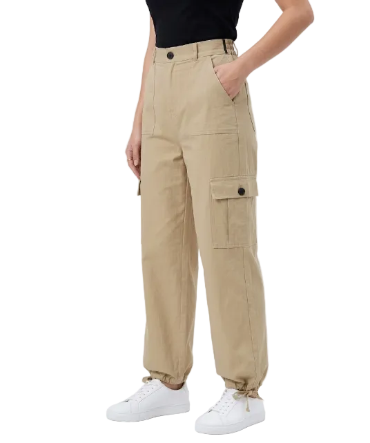 Trendy & Comfy High Waist Joggers Cargo Pants for Women - B2-CARGO-CP-402