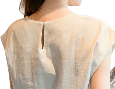 Trendy & Elegant Cap Sleeve O-Neck Linen Blouses for Women - B13-TOP-29A