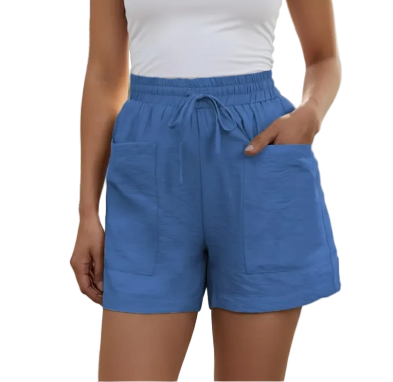 Trendy & Elegant Comfy Elastic Waist Pockets Soft Shorts for Women - B1-SH-15