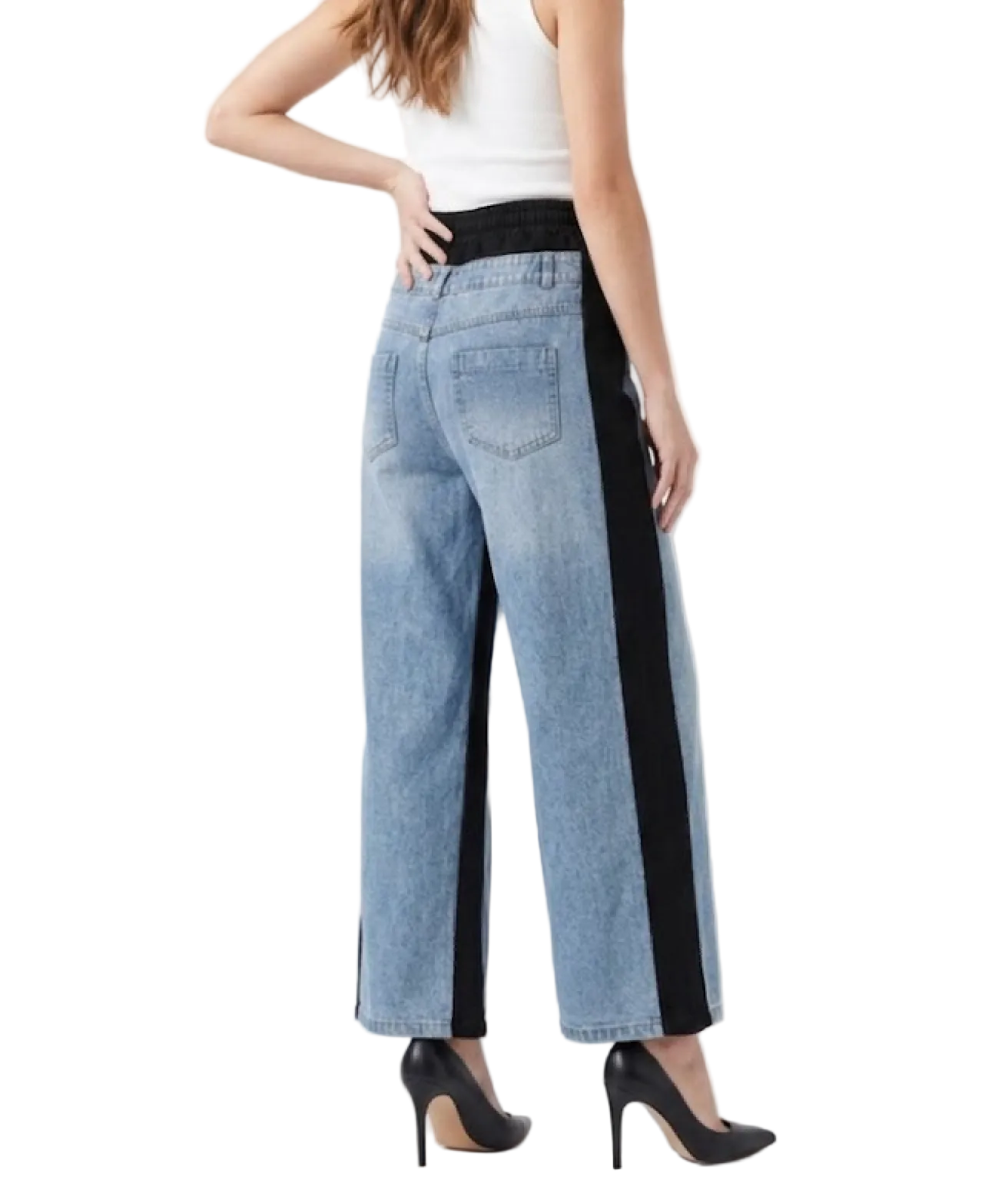 Trendy & Elegant High Waist Jogger Denim Jeans for Women - B6-JP-671