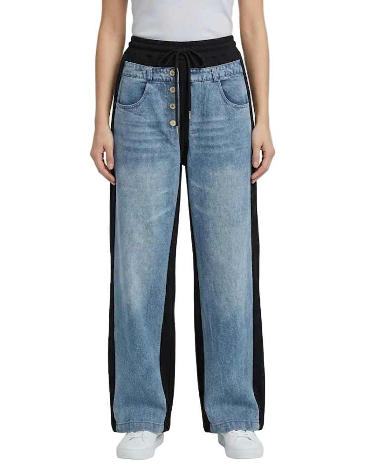 Trendy & Elegant High Waist Jogger Denim Jeans for Women - B6-JP-671