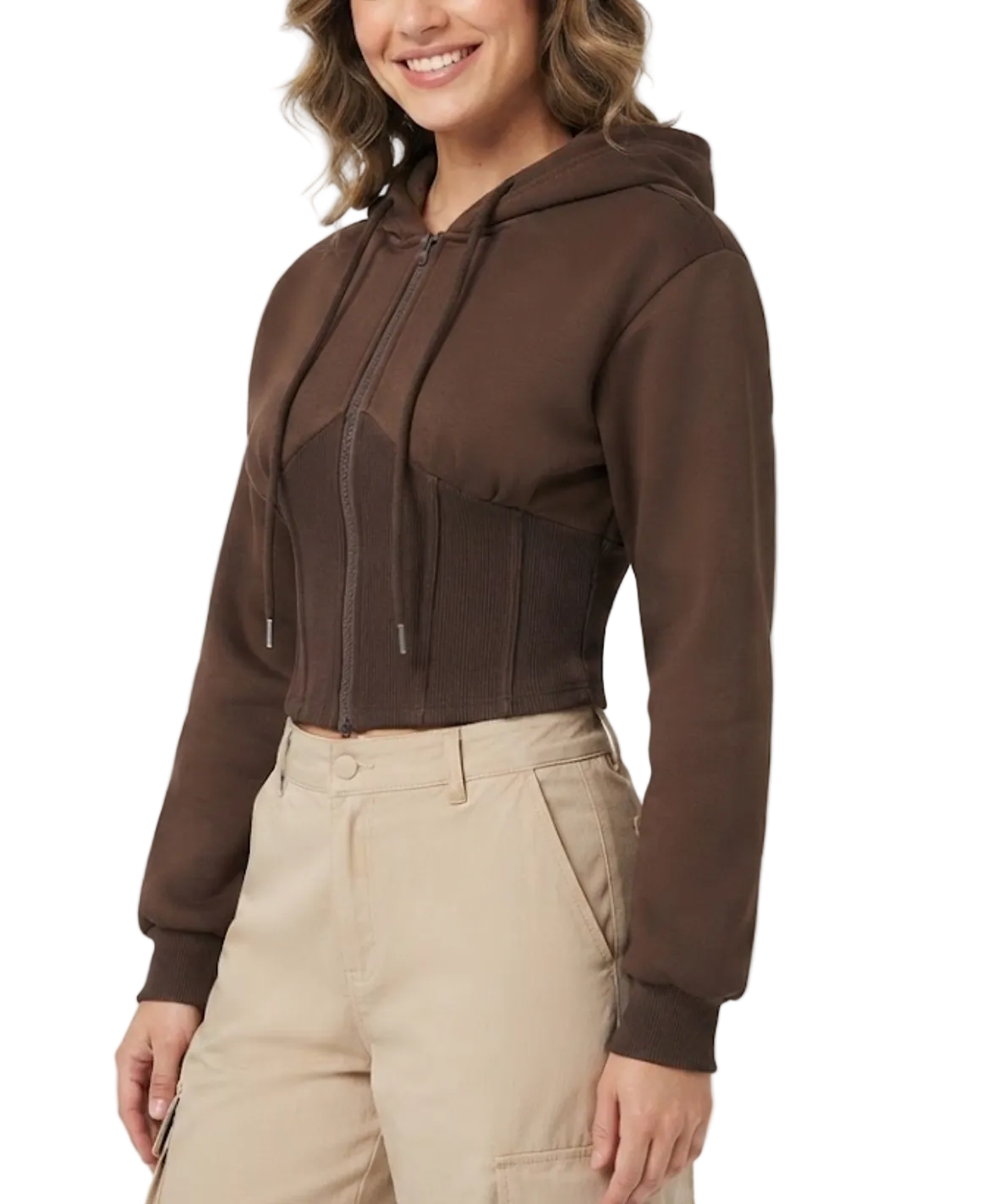 Trendy & Elegant Hooded Zip-Up Slim Comfy Fitted Waist Jackets for Women - BP-B20 -JKT-02