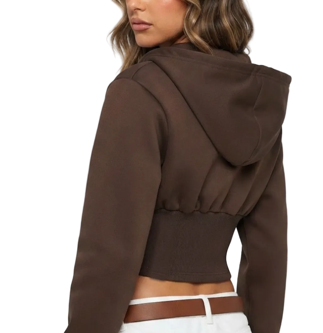 Trendy & Elegant Hooded Zip-Up Slim Comfy Fitted Waist Jackets for Women - BP-B20 -JKT-02