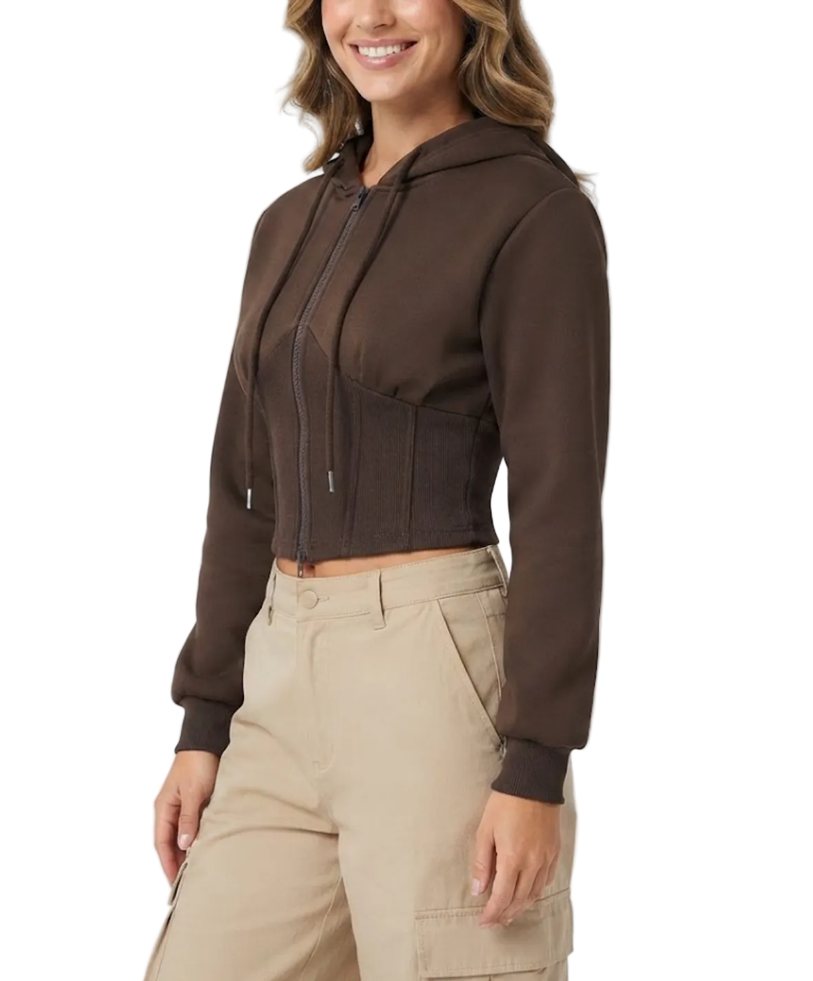 Trendy & Elegant Hooded Zip-Up Slim Comfy Fitted Waist Jackets for Women - BP-B20 -JKT-02