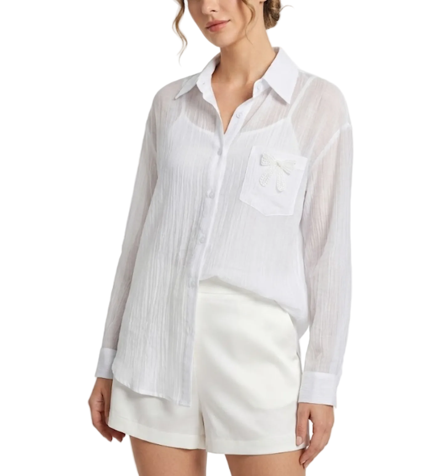 Trendy & Elegant Long Sleeve Back Slit Blouses for Women - B6-TOP-B39