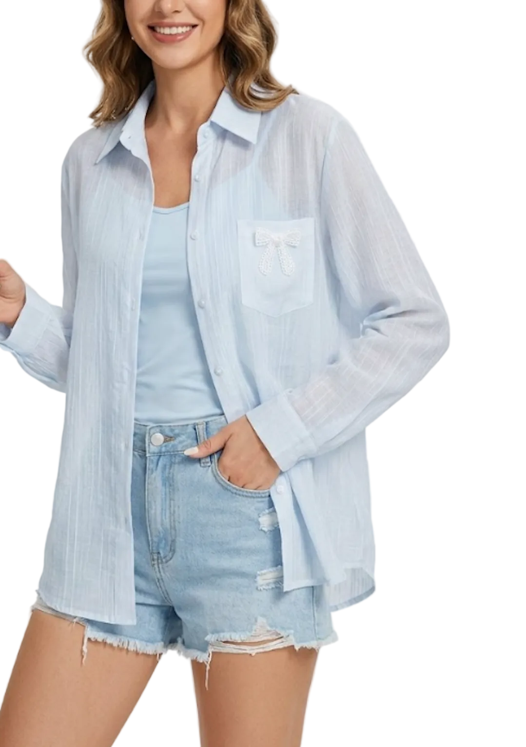 Trendy & Elegant Long Sleeve Back Slit Blouses for Women - B6-TOP-B39