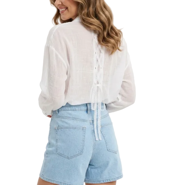 Trendy & Elegant Long Sleeve Back Slit Blouses for Women - B6-TOP-B39