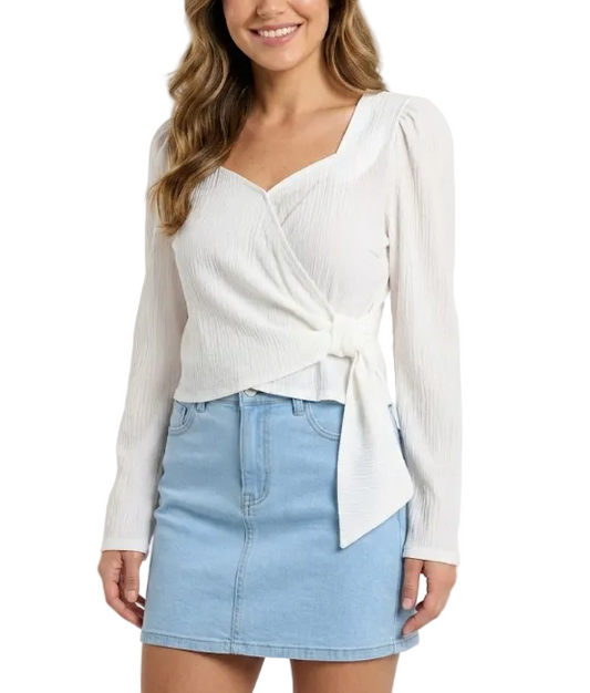 Trendy & Elegant Long Sleeve Blouse for WomenTOP-B1-BL-252