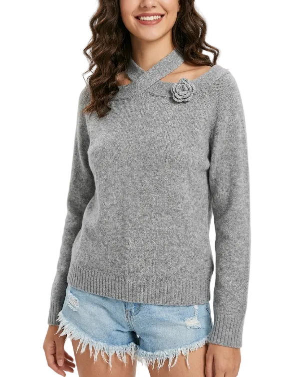 Trendy & Elegant Long Sleeve Knitted Sweater Blouses for Women  -B6-TOP-B786