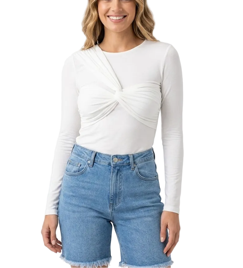 Trendy & Elegant Long Sleeve O-Neck Blouses  -B6-TOP-B772