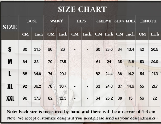 Trendy & Elegant Long Sleeve Soft Lace Dressy Blouses - B4-TOP-B01