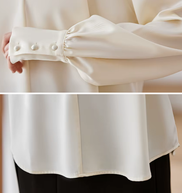 Trendy & Elegant Long Sleeve Wide Cuff Pullover Blouses for Women  - B13-TOP-125