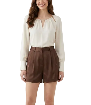 Trendy & Elegant Long Sleeve Wide Cuff Pullover Blouses for Women  - B13-TOP-125