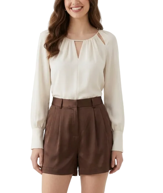Trendy & Elegant Long Sleeve Wide Cuff Pullover Blouses for Women  - B13-TOP-125