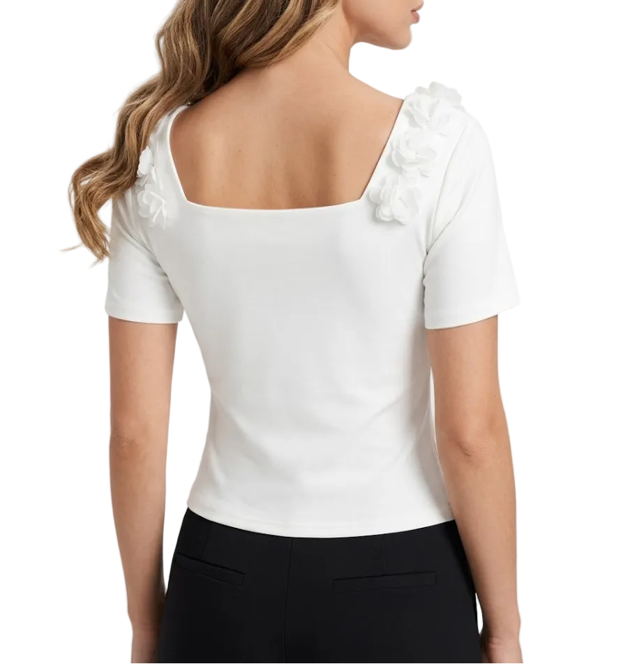 Trendy & Elegant Short Sleeve Pleated Slim Waist Summer Blouses for Women - B6-TOP-B765