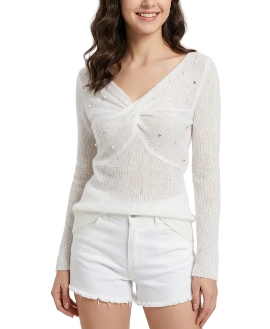 Trendy & Elegant Long Sleeve Thin knitted Blouses for Women - B6-TOP-B785