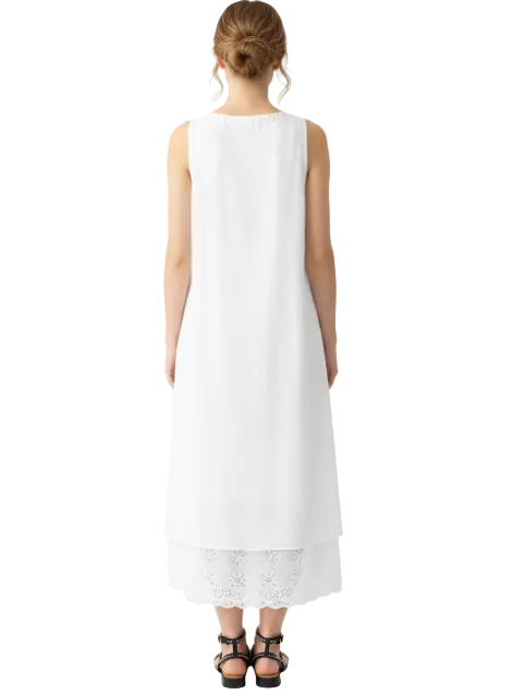 Trendy & Elegant Sleeveless Comfy Cotton Summer Dresses - B6-DRESS-91