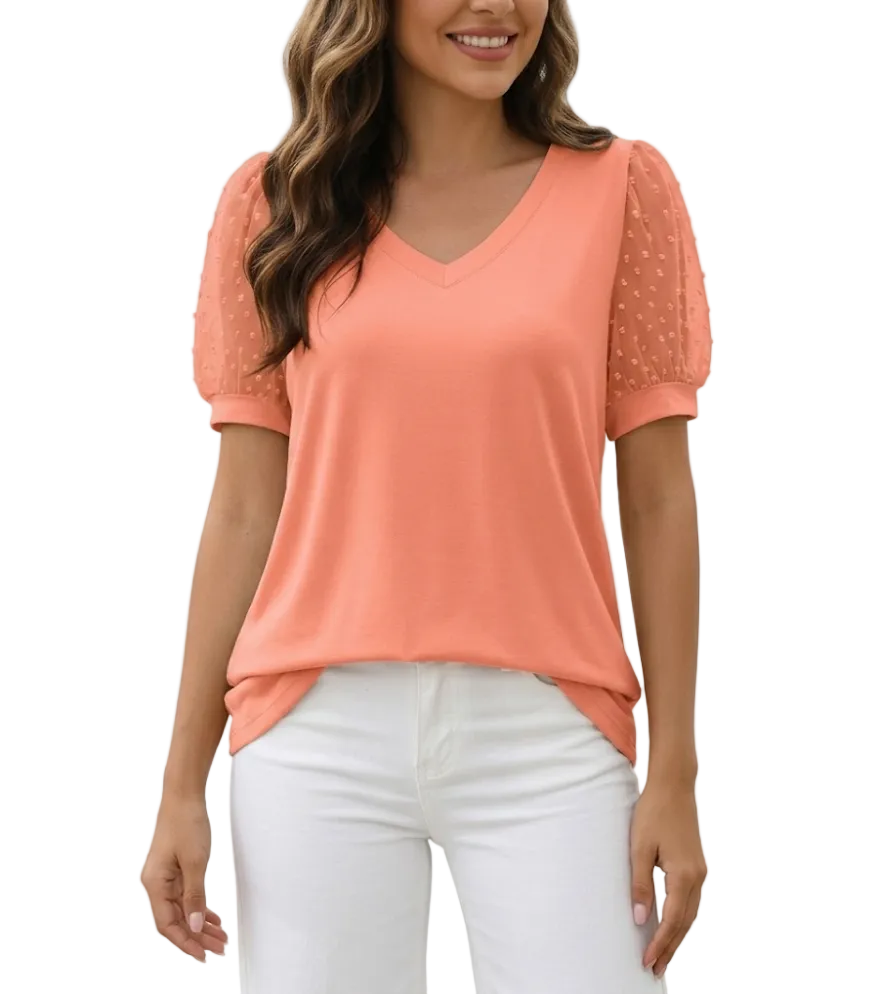 Trendy & Elegant Transparent Short Sleeve T Shirts - SM8-TOP-33