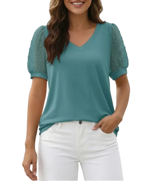 Trendy & Elegant Transparent Short Sleeve T Shirts - SM8-TOP-33