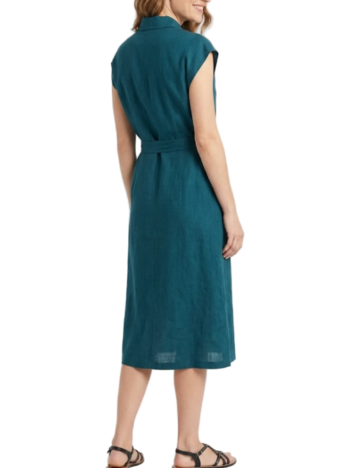 Trendy & Elegant Button Front Comfy Cotton Linen Summer Dresses - B6-DRESS-71