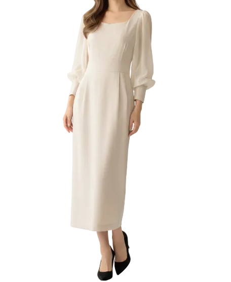 Trendy & Elegant Long Chiffon Sleeve Versatile Dresses - B6-DRESS-80